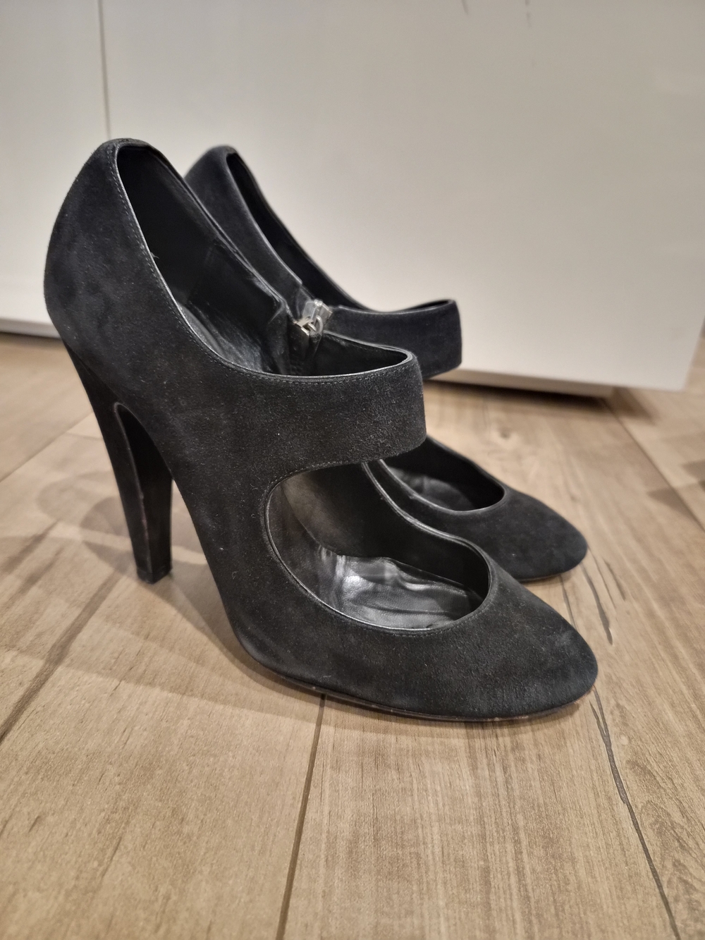 Scorah Pattullo for Marios Schwab Black Suede Mary Janes